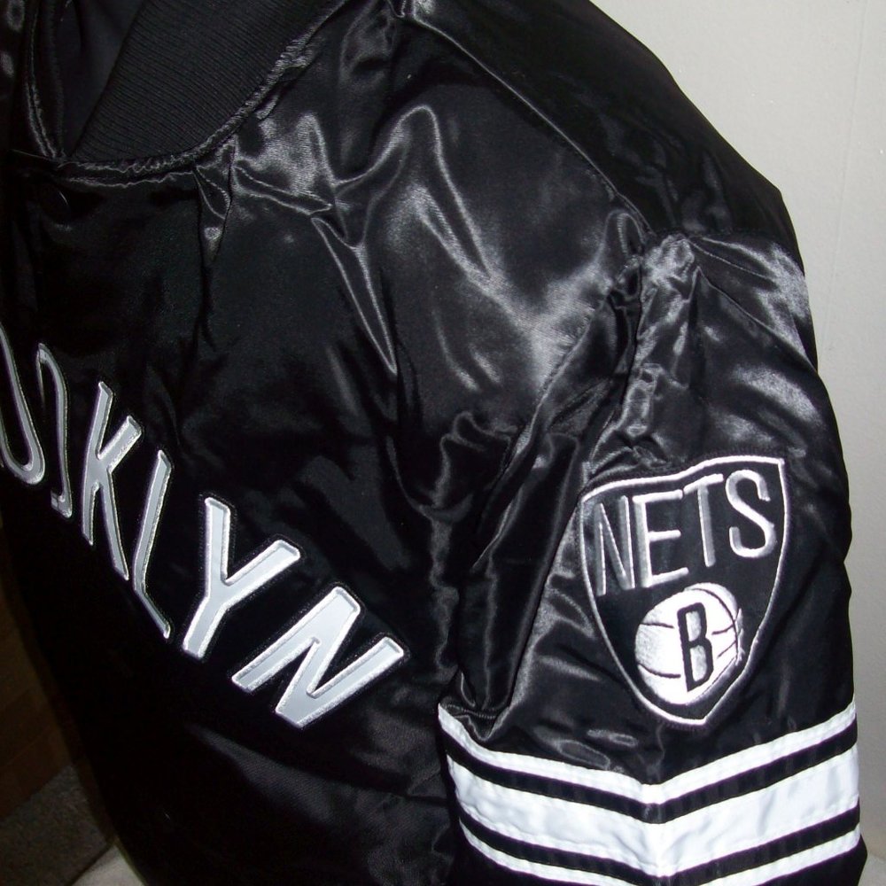 BROOKLYN NETS STARTER NBA SNAP DOWN BLACK LARGE - Picture 4 of 13